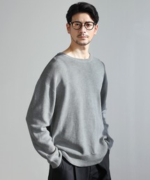 SPU（スプ）の「【シルケット加工 マシンウォッシャブル 抗ピリング】コンフォートベーシック畦クルーネックコットンニット（ニット/セーター）」