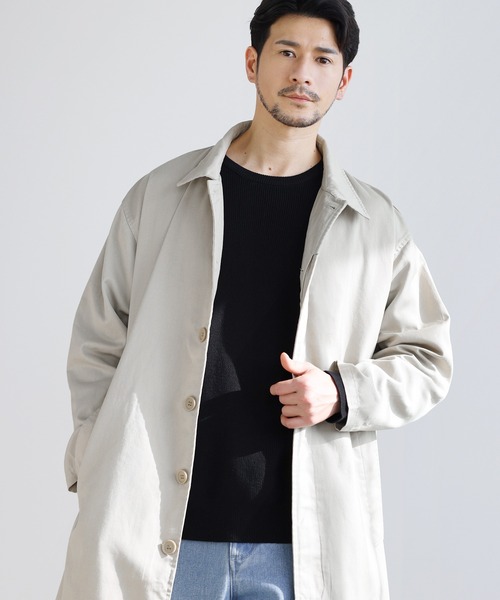 SPU(スプ)の「【シルケット加工/マシンウォッシャブル/抗ピリング】コンフォートベーシック畦クルーネックコットンニット(ニット/セーター・メンズ・チャコール/ネイビー/グレー/ブラック・S/M/L/XL)」の11枚目の写真