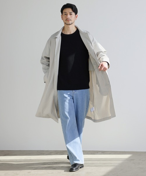 SPU(スプ)の「【シルケット加工/マシンウォッシャブル/抗ピリング】コンフォートベーシック畦クルーネックコットンニット(ニット/セーター・メンズ・チャコール/ネイビー/グレー/ブラック・S/M/L/XL)」の15枚目の写真