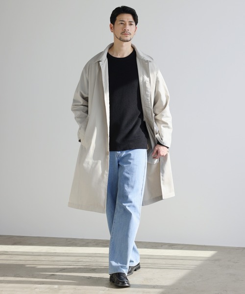SPU(スプ)の「【シルケット加工/マシンウォッシャブル/抗ピリング】コンフォートベーシック畦クルーネックコットンニット(ニット/セーター・メンズ・チャコール/ネイビー/グレー/ブラック・S/M/L/XL)」の16枚目の写真