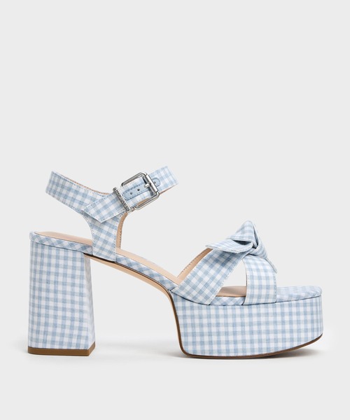 CHARLES & KEITH（チャールズ & キース）の「Anika アニカ ノットボウプラットフォームサンダル（サンダル・レディース・オフホワイト/ライトブルー/ブラック系その他2・25cm/24.5cm/23.5cm/23cm/22cm/25.5cm/22.5cm）」の21枚目の写真