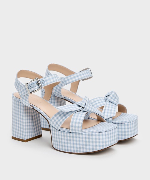 CHARLES & KEITH（チャールズ & キース）の「Anika アニカ ノットボウプラットフォームサンダル（サンダル・レディース・オフホワイト/ライトブルー/ブラック系その他2・25cm/24.5cm/23.5cm/23cm/22cm/25.5cm/22.5cm）」の11枚目の写真