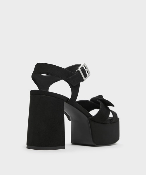 CHARLES & KEITH（チャールズ & キース）の「Anika アニカ ノットボウプラットフォームサンダル（サンダル・レディース・オフホワイト/ライトブルー/ブラック系その他2・25cm/24.5cm/23.5cm/23cm/22cm/25.5cm/22.5cm）」の5枚目の写真