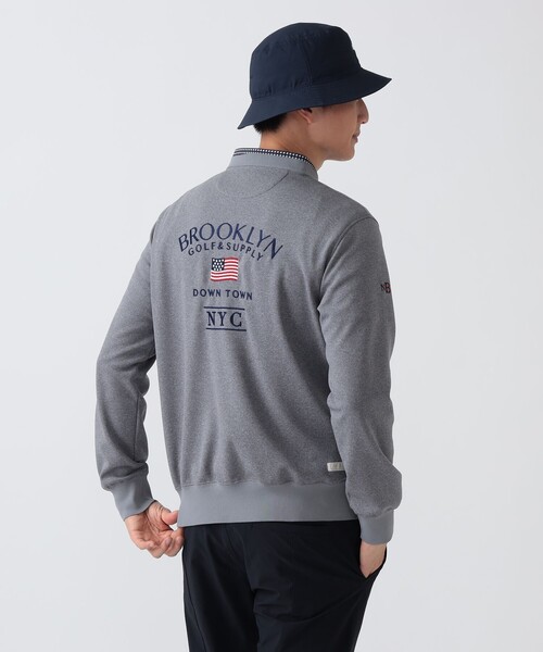 BEAMS GOLF（ビームスゴルフ）の「〈MEN〉 PURPLE LABEL / BROOKLYN ロゴ プルオーバー（吸水速乾・UVカット）（スウェット・メンズ・ネイビー/ホワイト/グレー・MEDIUM/SMALL/X-LARGE/LARGE）」の3枚目の写真