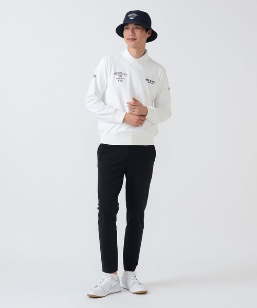 BEAMS GOLF（ビームスゴルフ）の「〈MEN〉 PURPLE LABEL / BROOKLYN ロゴ プルオーバー（吸水速乾・UVカット）（スウェット・メンズ・ネイビー/ホワイト/グレー・MEDIUM/SMALL/X-LARGE/LARGE）」の4枚目の写真