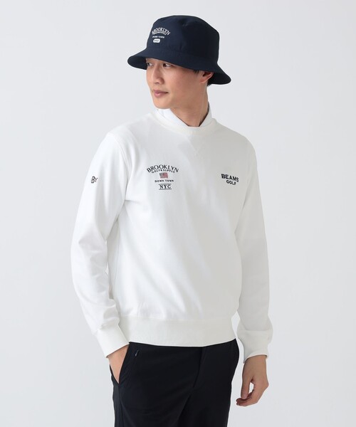 BEAMS GOLF（ビームスゴルフ）の「〈MEN〉 PURPLE LABEL / BROOKLYN ロゴ プルオーバー（吸水速乾・UVカット）（スウェット・メンズ・ネイビー/ホワイト/グレー・MEDIUM/SMALL/X-LARGE/LARGE）」の9枚目の写真