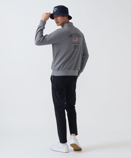BEAMS GOLF（ビームスゴルフ）の「〈MEN〉 PURPLE LABEL / BROOKLYN ロゴ プルオーバー（吸水速乾・UVカット）（スウェット・メンズ・ネイビー/ホワイト/グレー・MEDIUM/SMALL/X-LARGE/LARGE）」の7枚目の写真