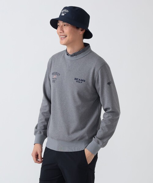 BEAMS GOLF（ビームスゴルフ）の「〈MEN〉 PURPLE LABEL / BROOKLYN ロゴ プルオーバー（吸水速乾・UVカット）（スウェット・メンズ・ネイビー/ホワイト/グレー・MEDIUM/SMALL/X-LARGE/LARGE）」の6枚目の写真