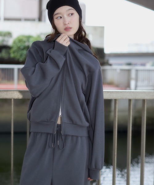 WEGO(ウィゴー)の「WEGO/【26年春新作】ボンディングZIPパーカー(パーカー・メンズ・アッシュグレー/ブラック/チャコール・SMALL/MEDIUM/LARGE)」の6枚目の写真