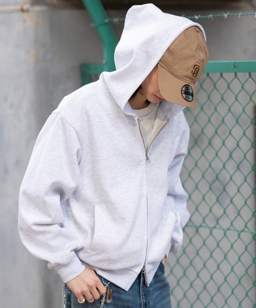 WEGO(ウィゴー)の「WEGO/【26年春新作】ボンディングZIPパーカー(パーカー・メンズ・アッシュグレー/ブラック/チャコール・SMALL/MEDIUM/LARGE)」の5枚目の写真