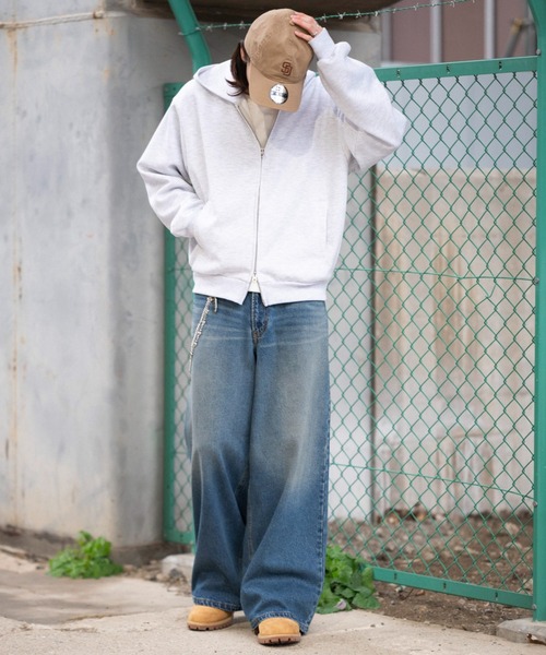 WEGO(ウィゴー)の「WEGO/【26年春新作】ボンディングZIPパーカー(パーカー・メンズ・アッシュグレー/ブラック/チャコール・SMALL/MEDIUM/LARGE)」の10枚目の写真