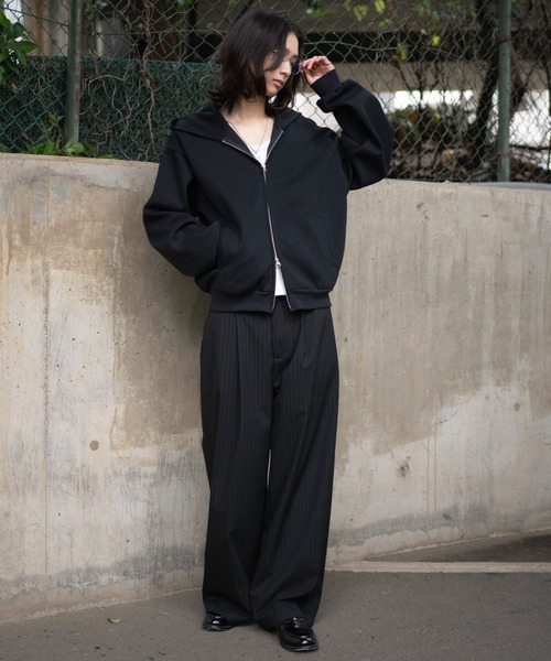 WEGO（ウィゴー）の「WEGO/【26年春新作・セットアップ対応】ボンディングZIPパーカー（パーカー・メンズ・アッシュグレー/ブラック/チャコール・SMALL/MEDIUM/LARGE）」の22枚目の写真