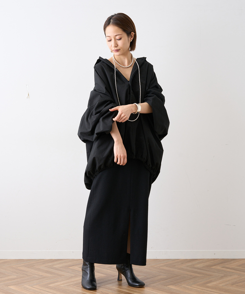 journal standard L'essage（ジャーナルスタンダードレサージュ）の「《追加》別注【ILL ONE EIGHTY/イル ワンエイティ】SLEEPING SMOCK：ブルゾン（その他アウター・レディース・カーキ/ブラック・FREE）」の16枚目の写真