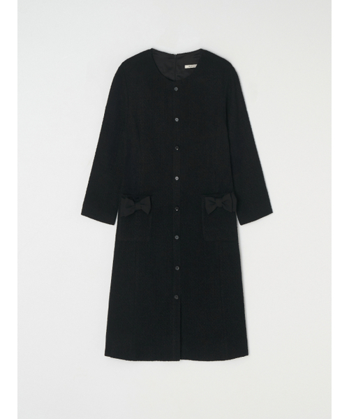 BEMUSE MANSION(ビミューズマンション)の「Ribbon point tweed dress - Black(ワンピース・レディース・ブラック・FREE)」の4枚目の写真