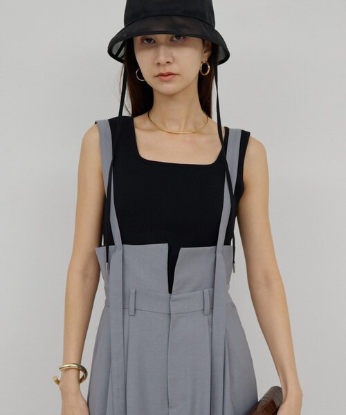 GALLARDAGALANTE(ガリャルダガランテ)の「スクエアネックタンク(ニット/セーター・レディース・ホワイト/ブラック/オレンジ・FREE)」の19枚目の写真