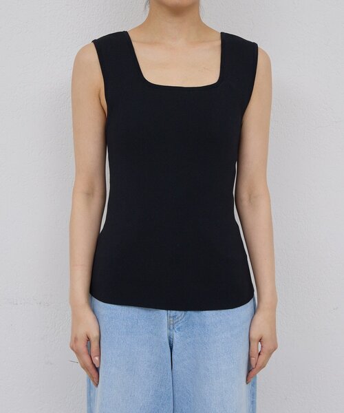 GALLARDAGALANTE(ガリャルダガランテ)の「スクエアネックタンク(ニット/セーター・レディース・ホワイト/ブラック/オレンジ・FREE)」の22枚目の写真