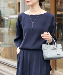 RIVE DROITE | 【セットアップ対応可】ダブルサテンハーフスリーブブラウス(シャツ/ブラウス)