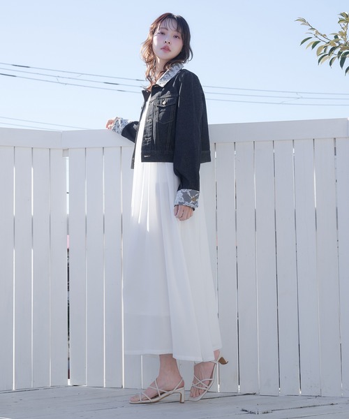 fupel(フぺル)の「lace collar denim jacket / レースカラーデニムジャケット(デニムジャケット・レディース・ブラック/アイボリー・FREE)」の15枚目の写真