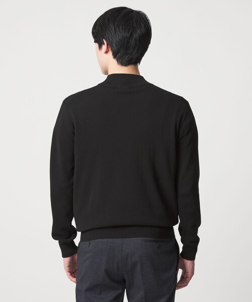 A DAY IN THE LIFE UNITED ARROWS(アデイインザライフユナイテッドアローズ)の「ハイゲージ ミラノリブ モックネックニット-ウォッシャブル-<A DAY IN THE LIFE>(ニット/セーター・メンズ・ブラック/ナチュラル・M/L/S)」の7枚目の写真