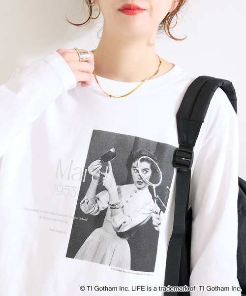 GOOD ROCK SPEED(グッドロックスピード)の「GOOD ROCK SPEED/グッドロックスピード LIFE PICTURE COLLECTION LS(Tシャツ/カットソー・レディース・ホワイト系その他/ホワイト×ホワイト/ホワイト・FREE)」の1枚目の写真