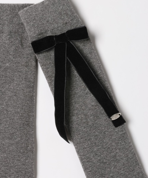 Heather(ヘザー)の「【Philly chocolate×Heather】リボンソックス 647910(ソックス/靴下・レディース・グレー/ブラック・ONE SIZE)」の14枚目の写真