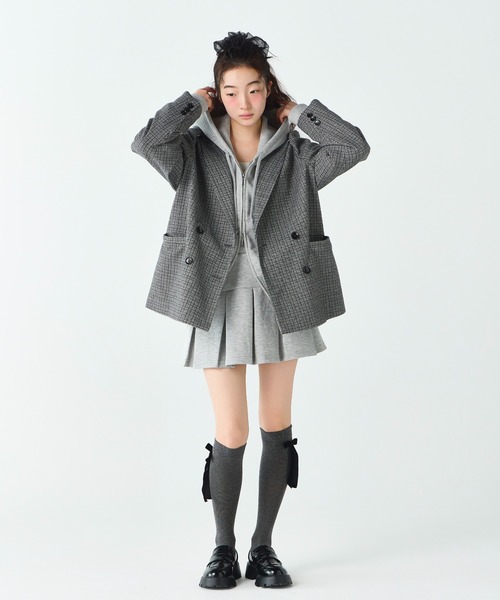 Heather(ヘザー)の「【Philly chocolate×Heather】リボンソックス 647910(ソックス/靴下・レディース・グレー/ブラック・ONE SIZE)」の12枚目の写真