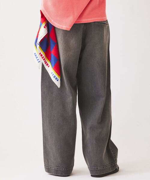 JOURNAL STANDARD relume(ジャーナルスタンダード レリューム)の「クラフトデニム 12oz ワイド デニム スラックス(デニムパンツ・メンズ・ブラックミックス/ブルー/アイボリー・MEDIUM/LARGE)」の4枚目の写真