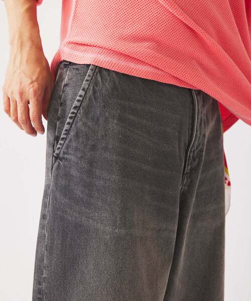JOURNAL STANDARD relume(ジャーナルスタンダード レリューム)の「クラフトデニム 12oz ワイド デニム スラックス(デニムパンツ・メンズ・ブラックミックス/ブルー/アイボリー・MEDIUM/LARGE)」の5枚目の写真