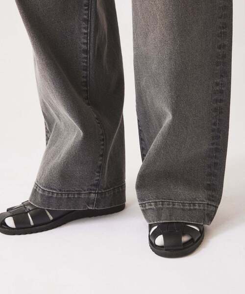 JOURNAL STANDARD relume(ジャーナルスタンダード レリューム)の「クラフトデニム 12oz ワイド デニム スラックス(デニムパンツ・メンズ・ブラックミックス/ブルー/アイボリー・MEDIUM/LARGE)」の7枚目の写真