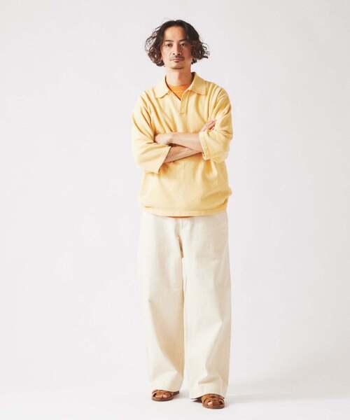 JOURNAL STANDARD relume(ジャーナルスタンダード レリューム)の「クラフトデニム 12oz ワイド デニム スラックス(デニムパンツ・メンズ・ブラックミックス/ブルー/アイボリー・MEDIUM/LARGE)」の8枚目の写真