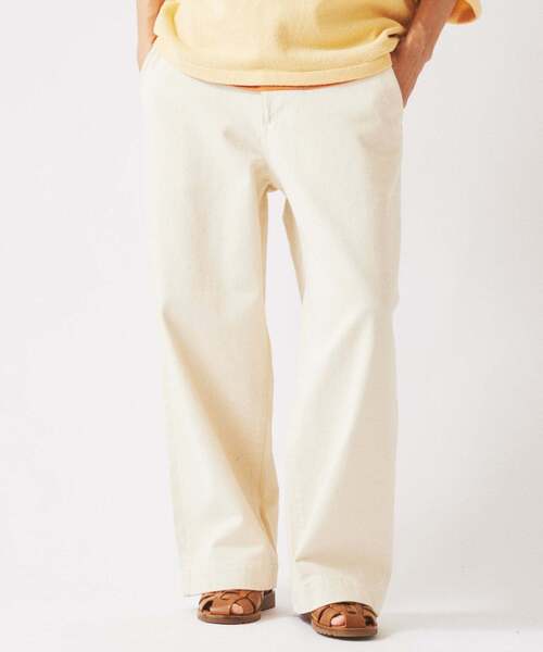 JOURNAL STANDARD relume(ジャーナルスタンダード レリューム)の「クラフトデニム 12oz ワイド デニム スラックス(デニムパンツ・メンズ・ブラックミックス/ブルー/アイボリー・MEDIUM/LARGE)」の10枚目の写真