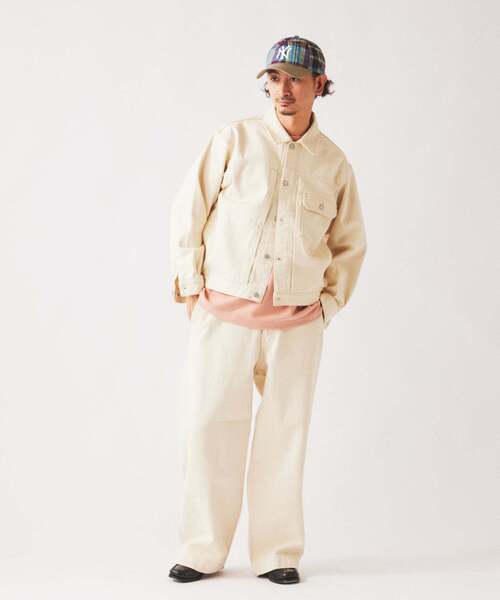 JOURNAL STANDARD relume(ジャーナルスタンダード レリューム)の「クラフトデニム 12oz ワイド デニム スラックス(デニムパンツ・メンズ・ブラックミックス/ブルー/アイボリー・MEDIUM/LARGE)」の15枚目の写真