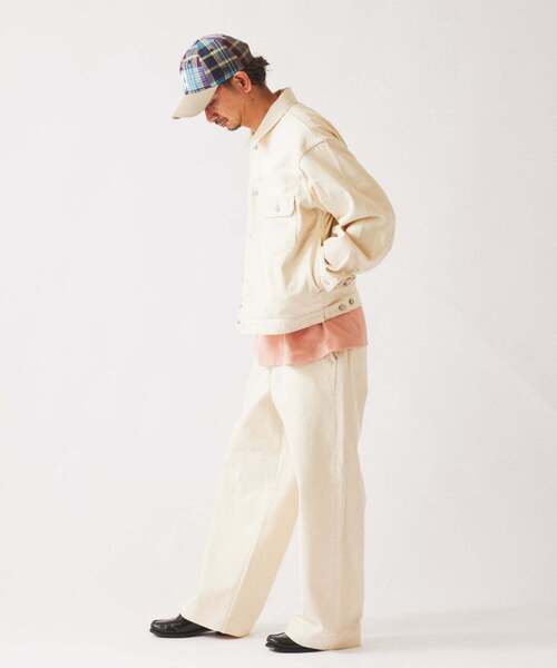 JOURNAL STANDARD relume(ジャーナルスタンダード レリューム)の「クラフトデニム 12oz ワイド デニム スラックス(デニムパンツ・メンズ・ブラックミックス/ブルー/アイボリー・MEDIUM/LARGE)」の16枚目の写真