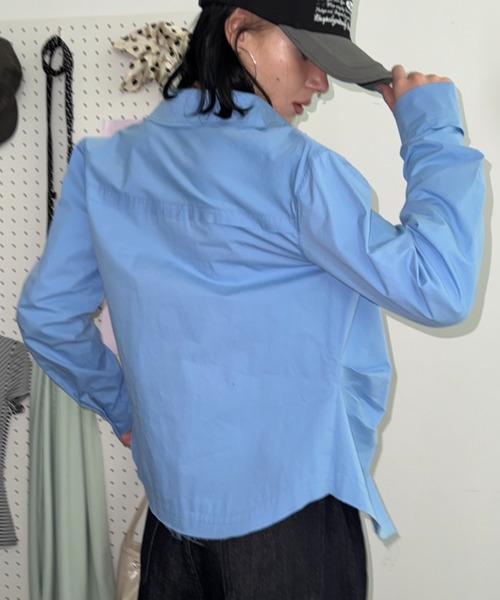 SHAGGIE(シャギー)の「チキンボーンカットオフシャツ(シャツ/ブラウス・レディース・ホワイト/イエロー/ブルー・FREE)」の22枚目の写真