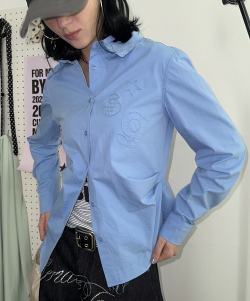 SHAGGIE(シャギー)の「チキンボーンカットオフシャツ(シャツ/ブラウス・レディース・ホワイト/イエロー/ブルー・FREE)」の20枚目の写真