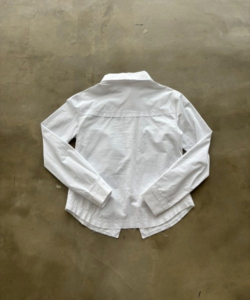 SHAGGIE(シャギー)の「チキンボーンカットオフシャツ(シャツ/ブラウス・レディース・ホワイト/イエロー/ブルー・FREE)」の16枚目の写真