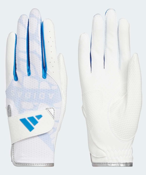 adidas（アディダス）の「【ゴルフ】レディース クール グローブ【adidas Golf/アディダスゴルフ】（手袋・メンズ・ホワイト×ブルー/ホワイト×シルバー・18.0cm/19.0cm/20.0cm/21.0cm）」の2枚目の写真