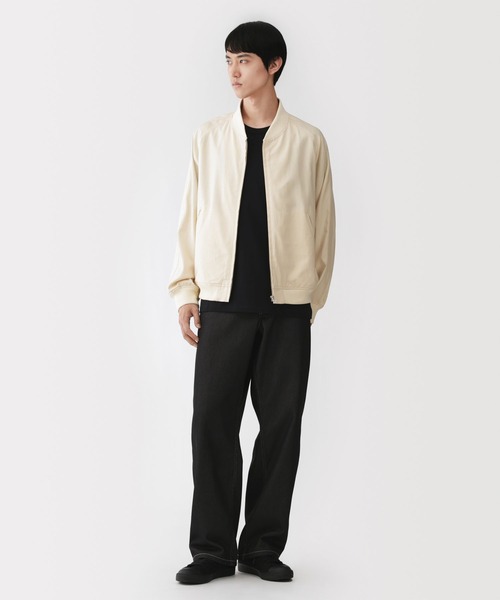 MUJI Labo(ムジラボ)の「〔MUJI Labo〕紳士 レーヨンコットン ショートブルゾン(ブルゾン・メンズ・アイボリー/ブラック/ブラック×ホワイト・M/XL/L/S)」の8枚目の写真