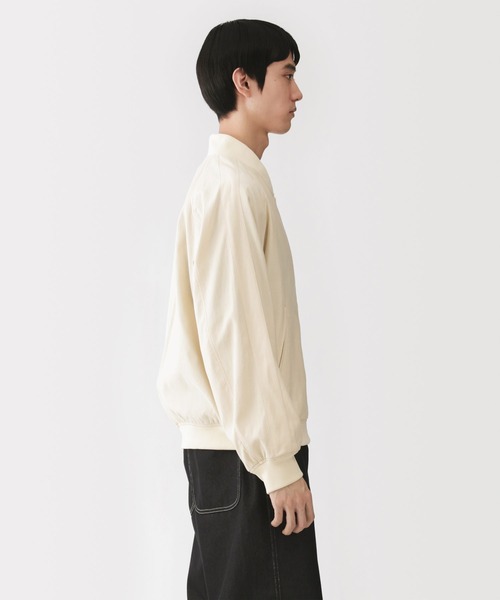 MUJI Labo(ムジラボ)の「〔MUJI Labo〕紳士 レーヨンコットン ショートブルゾン(ブルゾン・メンズ・アイボリー/ブラック/ブラック×ホワイト・M/XL/L/S)」の9枚目の写真