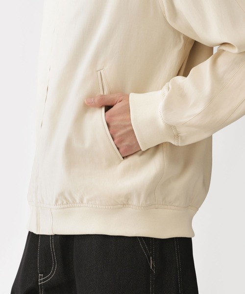 MUJI Labo(ムジラボ)の「〔MUJI Labo〕紳士 レーヨンコットン ショートブルゾン(ブルゾン・メンズ・アイボリー/ブラック/ブラック×ホワイト・M/XL/L/S)」の12枚目の写真