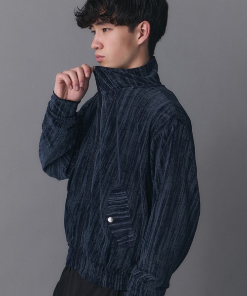 Confirm（コンファーム）の「Crushed Velvet Blouson / クラッシュベルベットブルゾン メンズ レディース ユニセックス（ブルゾン・メンズ・ネイビー/ブラック・S/M/L）」の2枚目の写真