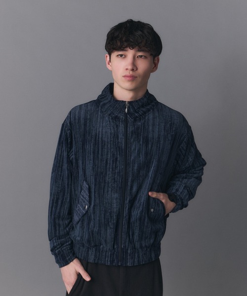 Confirm（コンファーム）の「Crushed Velvet Blouson / クラッシュベルベットブルゾン メンズ レディース ユニセックス（ブルゾン・メンズ・ネイビー/ブラック・S/M/L）」の3枚目の写真