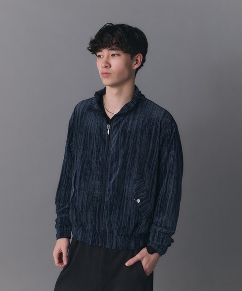 Confirm（コンファーム）の「Crushed Velvet Blouson / クラッシュベルベットブルゾン メンズ レディース ユニセックス（ブルゾン・メンズ・ネイビー/ブラック・S/M/L）」の4枚目の写真