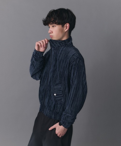 Confirm（コンファーム）の「Crushed Velvet Blouson / クラッシュベルベットブルゾン メンズ レディース ユニセックス（ブルゾン・メンズ・ネイビー/ブラック・S/M/L）」の5枚目の写真