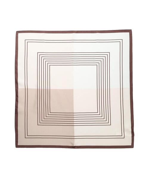 Te chichi(テチチ)の「幾何柄シルクスカーフ(ネックレス・レディース・ベージュ/イエロー/ブルー・F)」の2枚目の写真