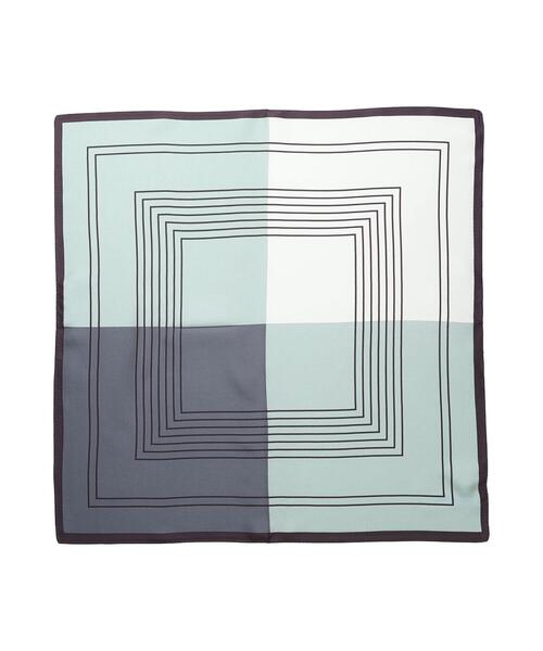 Te chichi(テチチ)の「幾何柄シルクスカーフ(ネックレス・レディース・ベージュ/イエロー/ブルー・F)」の3枚目の写真