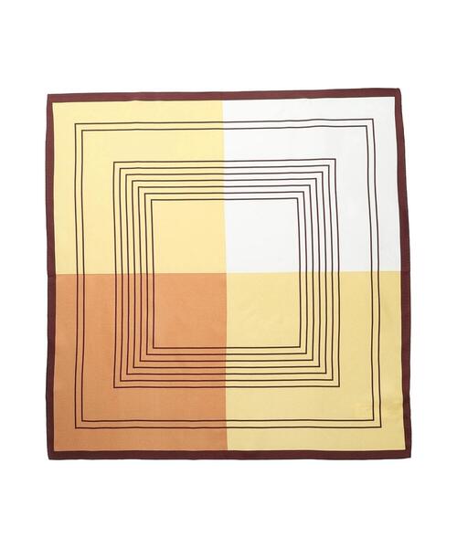 Te chichi（テチチ）の「幾何柄シルクスカーフ（ネックレス・レディース・ベージュ/イエロー/ブルー・F）」の14枚目の写真