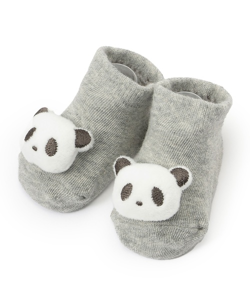 petit main（プティマイン）の「アニマルモチーフカップソックス（ベビーシューズ/ベビーソックス・キッズ・イエロー/グレー/ピンク/ブルー/ベージュ・9-11cm/11-13cm）」の2枚目の写真