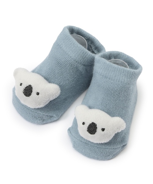petit main（プティマイン）の「アニマルモチーフカップソックス（ベビーシューズ/ベビーソックス・キッズ・イエロー/グレー/ピンク/ブルー/ベージュ・9-11cm/11-13cm）」の4枚目の写真