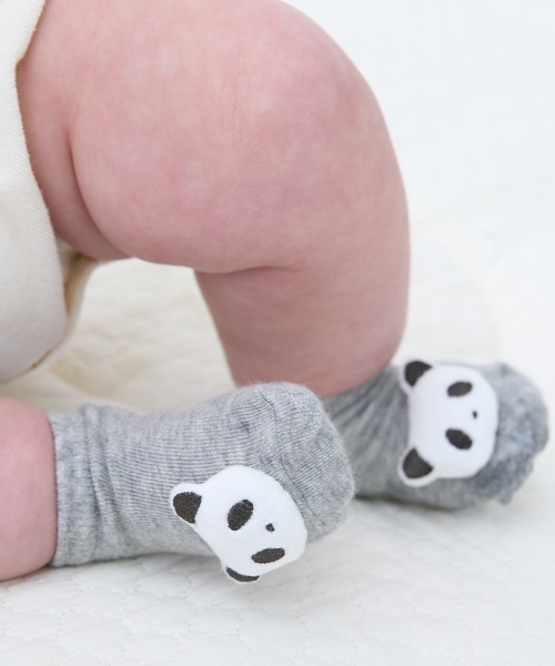 petit main（プティマイン）の「アニマルモチーフカップソックス（ベビーシューズ/ベビーソックス・キッズ・イエロー/グレー/ピンク/ブルー/ベージュ・9-11cm/11-13cm）」の8枚目の写真